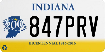IN license plate 847PRV