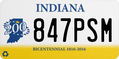 IN license plate 847PSM