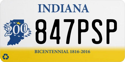 IN license plate 847PSP