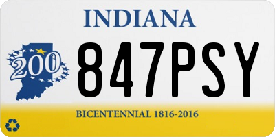 IN license plate 847PSY