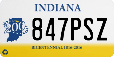 IN license plate 847PSZ