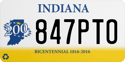 IN license plate 847PTO
