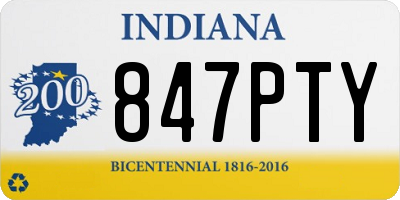 IN license plate 847PTY