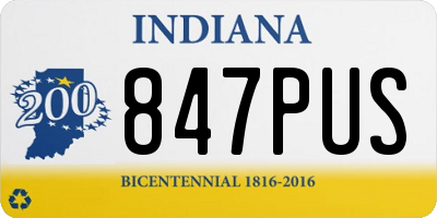 IN license plate 847PUS