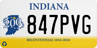 IN license plate 847PVG