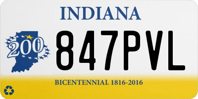 IN license plate 847PVL
