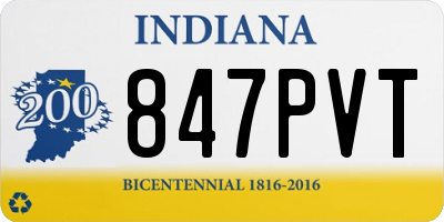 IN license plate 847PVT