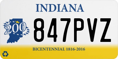 IN license plate 847PVZ