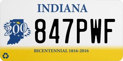 IN license plate 847PWF