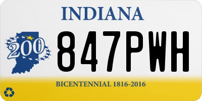 IN license plate 847PWH