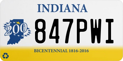 IN license plate 847PWI