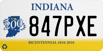 IN license plate 847PXE