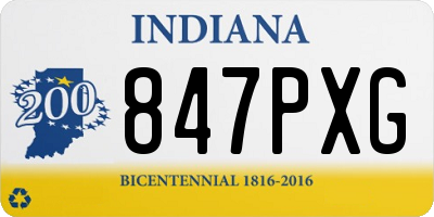 IN license plate 847PXG