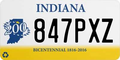 IN license plate 847PXZ