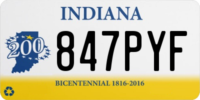 IN license plate 847PYF