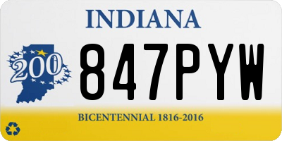 IN license plate 847PYW