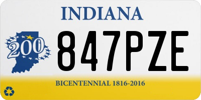 IN license plate 847PZE