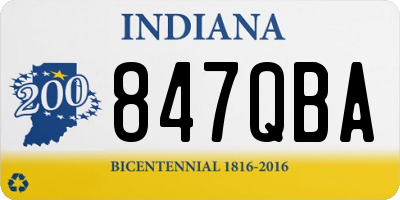IN license plate 847QBA