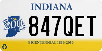 IN license plate 847QET
