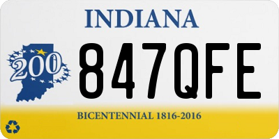 IN license plate 847QFE