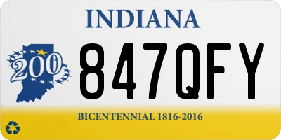 IN license plate 847QFY
