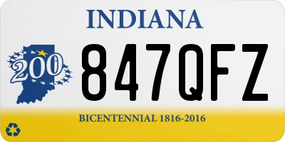 IN license plate 847QFZ