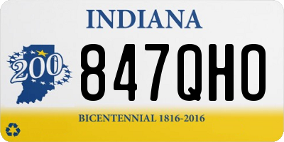 IN license plate 847QHO