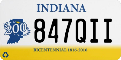 IN license plate 847QII