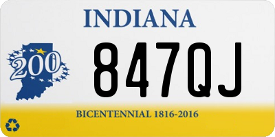 IN license plate 847QJ
