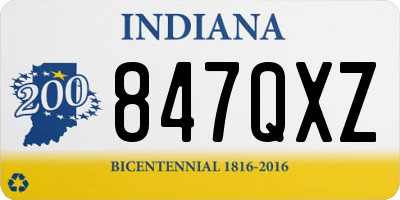 IN license plate 847QXZ