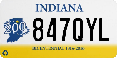 IN license plate 847QYL