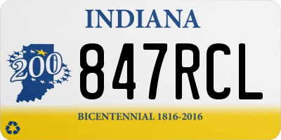 IN license plate 847RCL