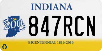 IN license plate 847RCN