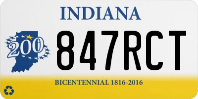 IN license plate 847RCT