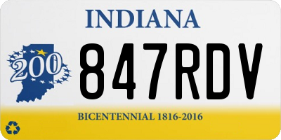 IN license plate 847RDV