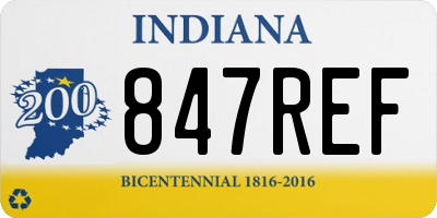IN license plate 847REF