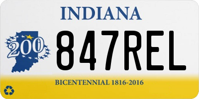 IN license plate 847REL