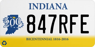 IN license plate 847RFE