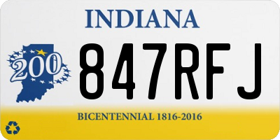 IN license plate 847RFJ