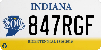 IN license plate 847RGF