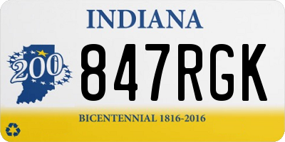 IN license plate 847RGK