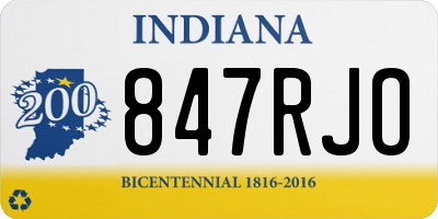 IN license plate 847RJO