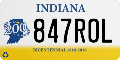 IN license plate 847ROL