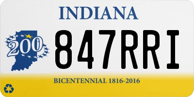 IN license plate 847RRI