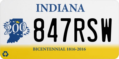 IN license plate 847RSW