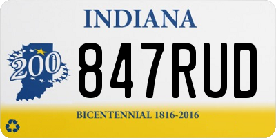 IN license plate 847RUD