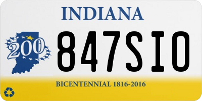 IN license plate 847SIO