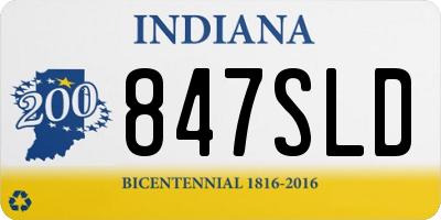 IN license plate 847SLD