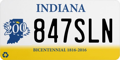 IN license plate 847SLN