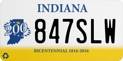 IN license plate 847SLW